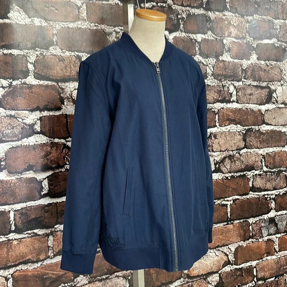 Chelsea28 Lace Jacket Full Zip Lace Back Navy Blue Size Large L - Picture 8 of 15